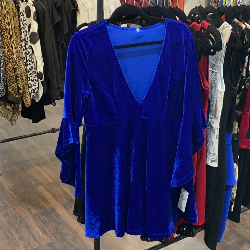 Velvet Blue Dress 😍